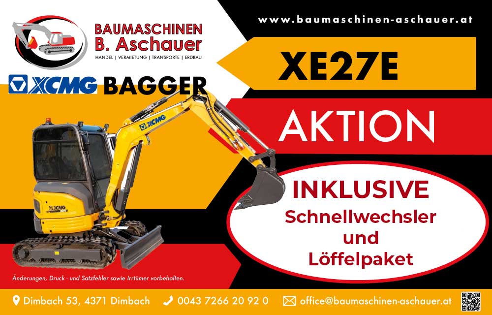 SET AKTION - XCMG XE27E mit Kabine