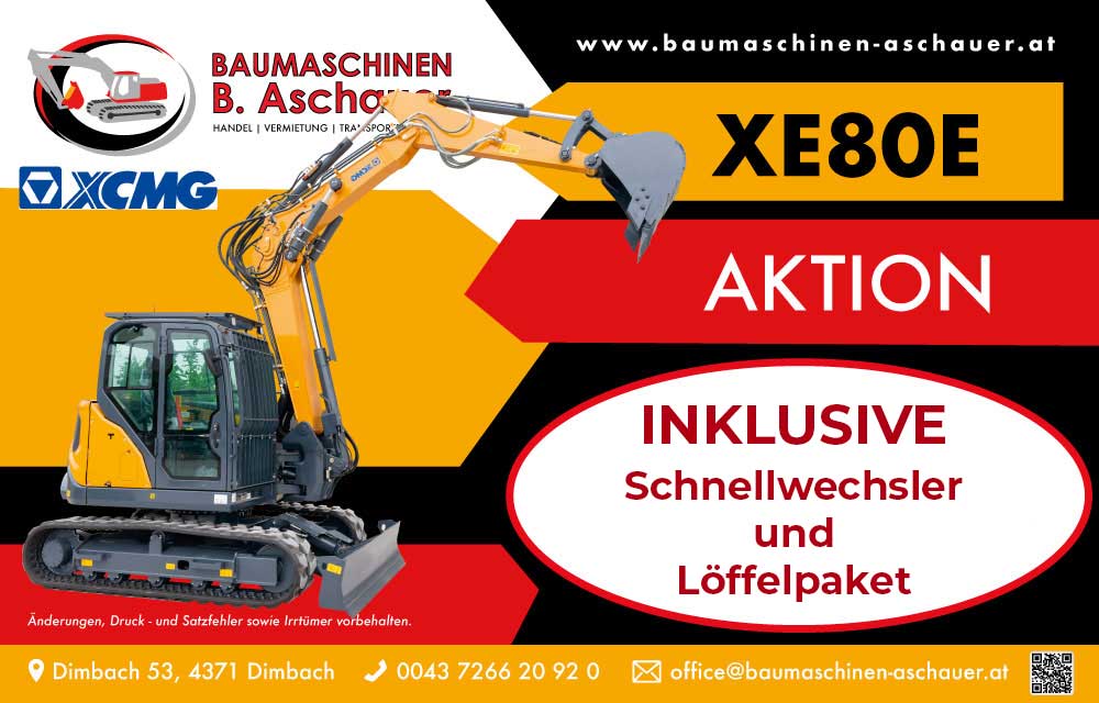 SET AKTION - XCMG XE80E mit Kabine